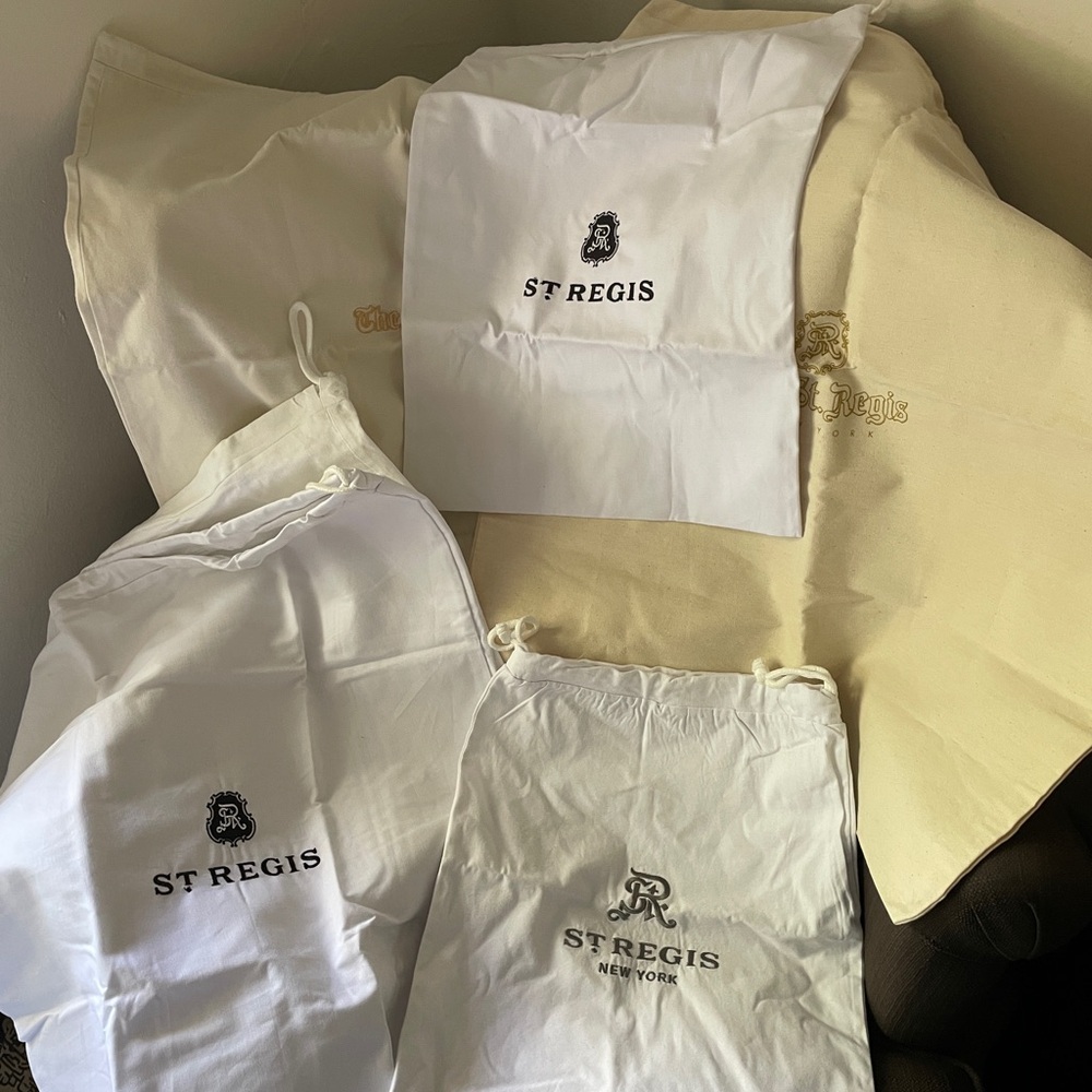 White and Cream Garment Bags